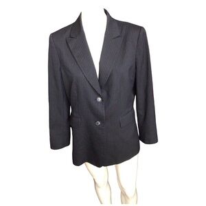 Alex Marie Black Striped Blazer